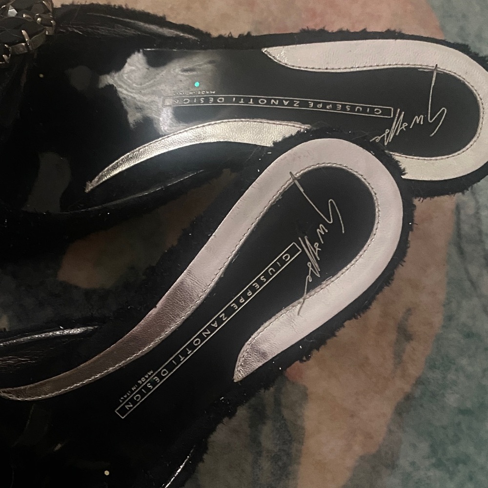 Elegant Black Women's Shoes Giuseppe Zanotti size 6.5 / 37 - Picture 5 of 6